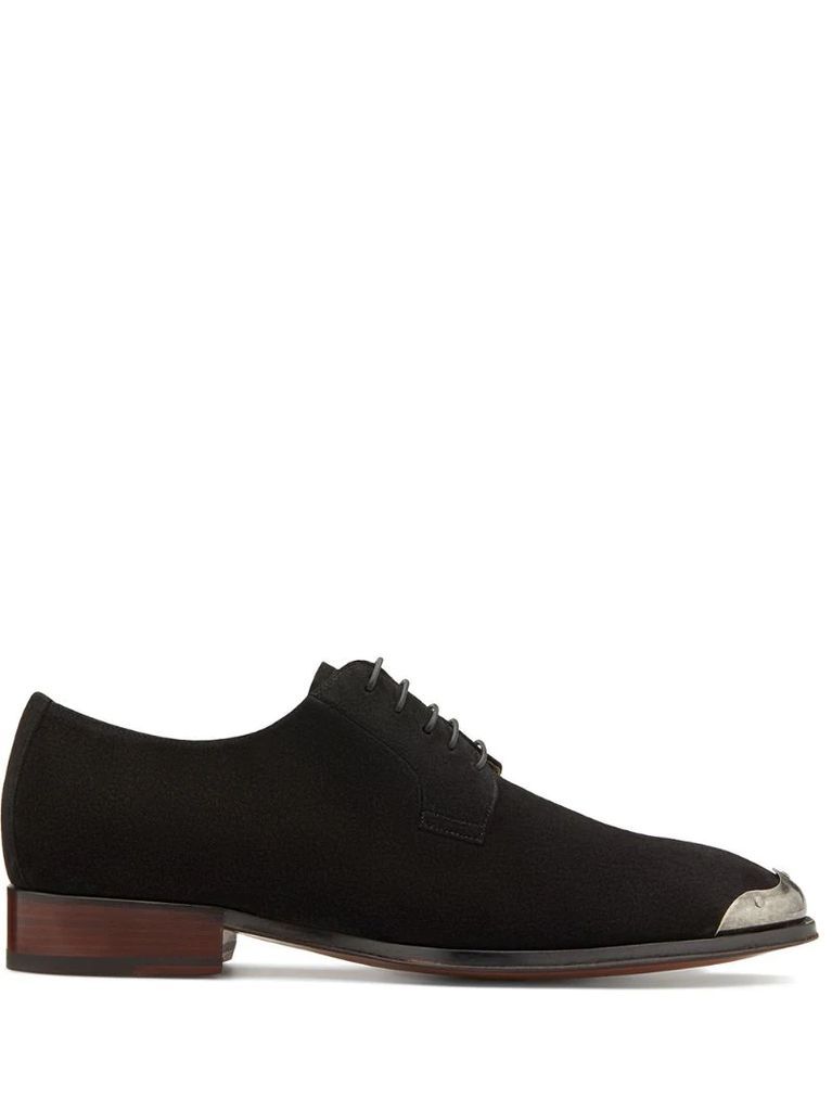 metal capped lace-up shoes