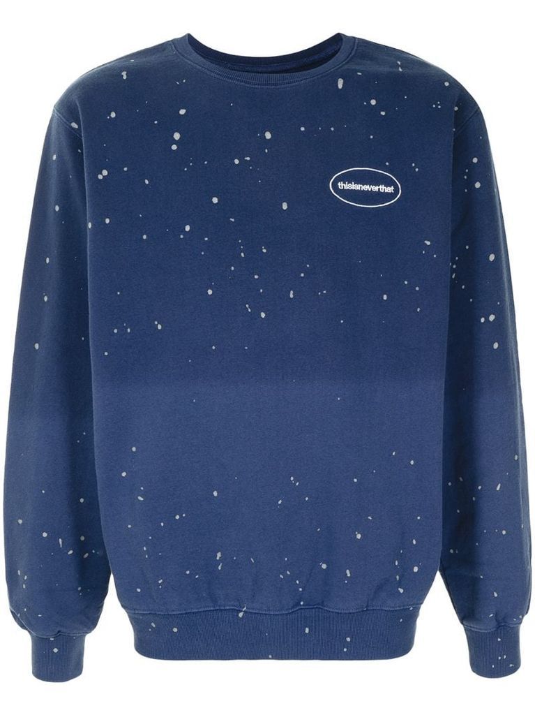 embroidered gradient-effect sweatshirt