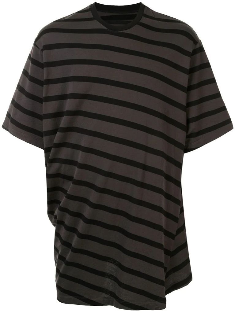 oversized twist stripe T-shirt