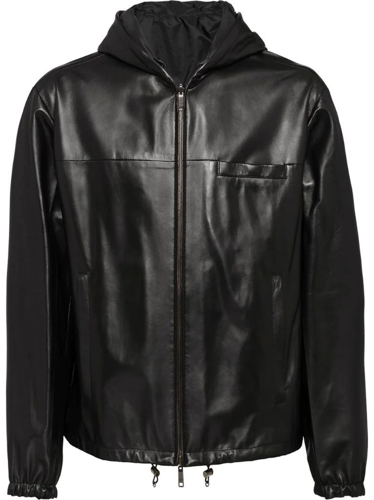 Reversible nappa leather jacket