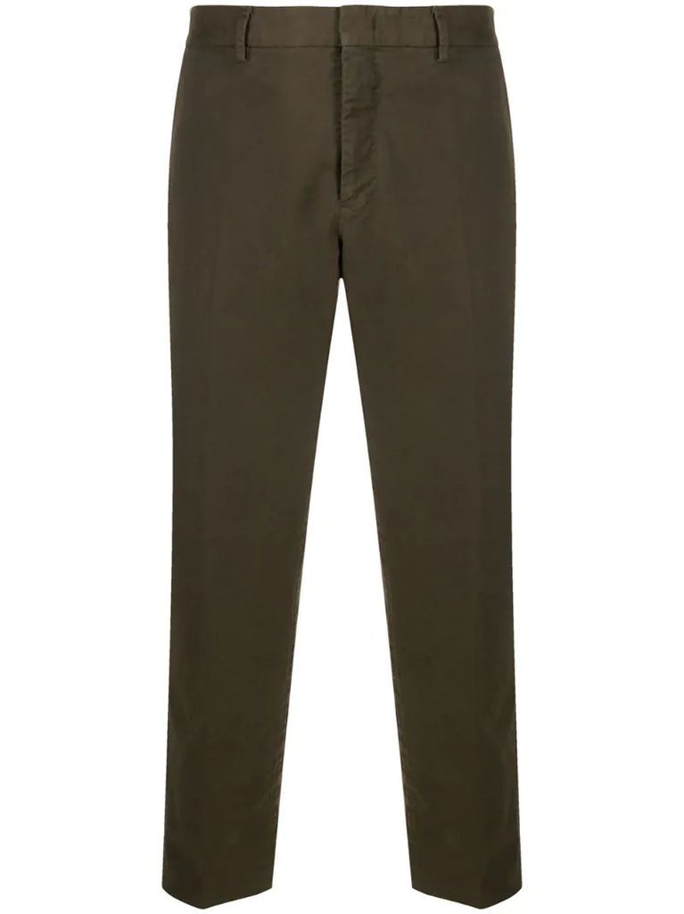 cropped fitted trousers