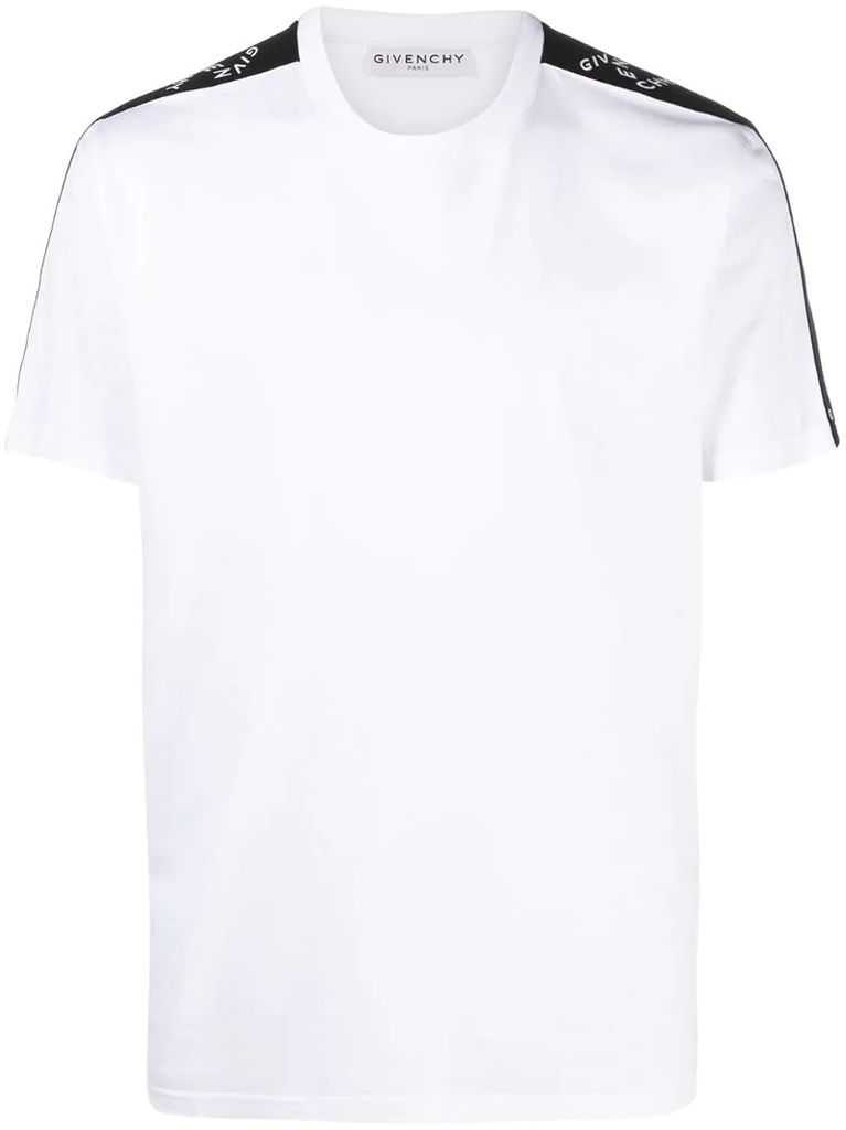 logo tape cotton T-shirt