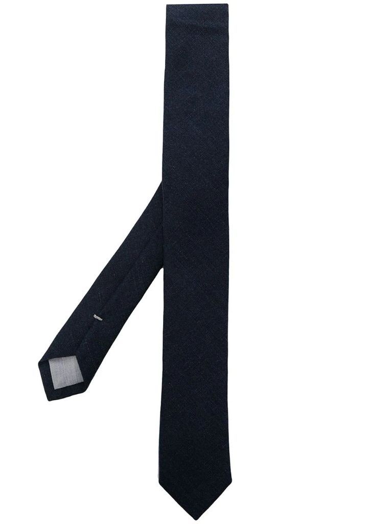 linen-blend woven tie