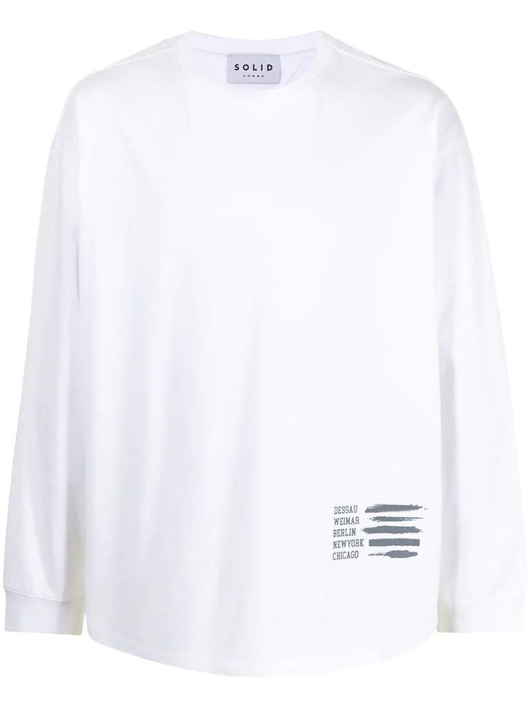 graphic print long-sleeved t-shirt