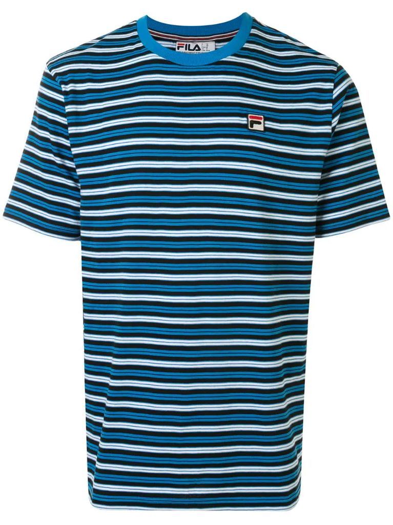 striped logo-patch T-shirt
