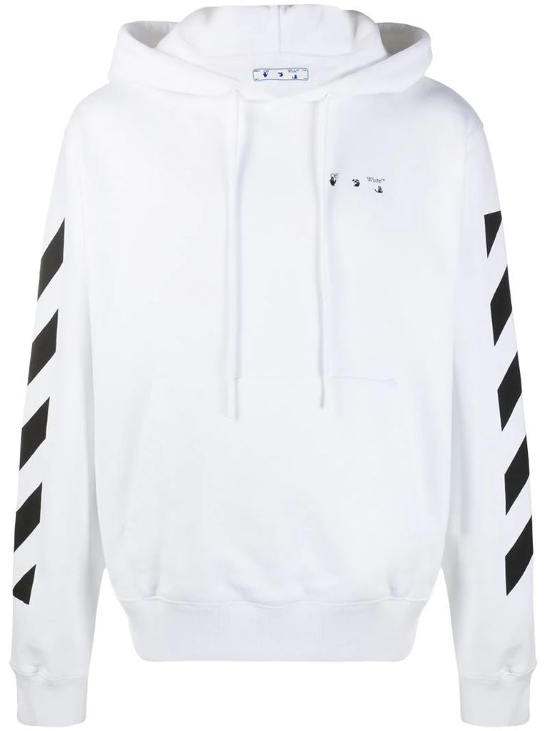 Arrows logo print hoodie