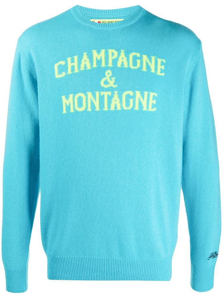 Champagne & Montagne knitted jumper