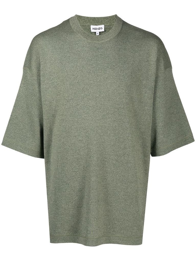 mid-sleeved cotton-wool T-shirt