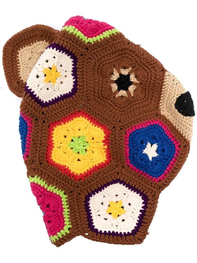bear-shaped crochet hat