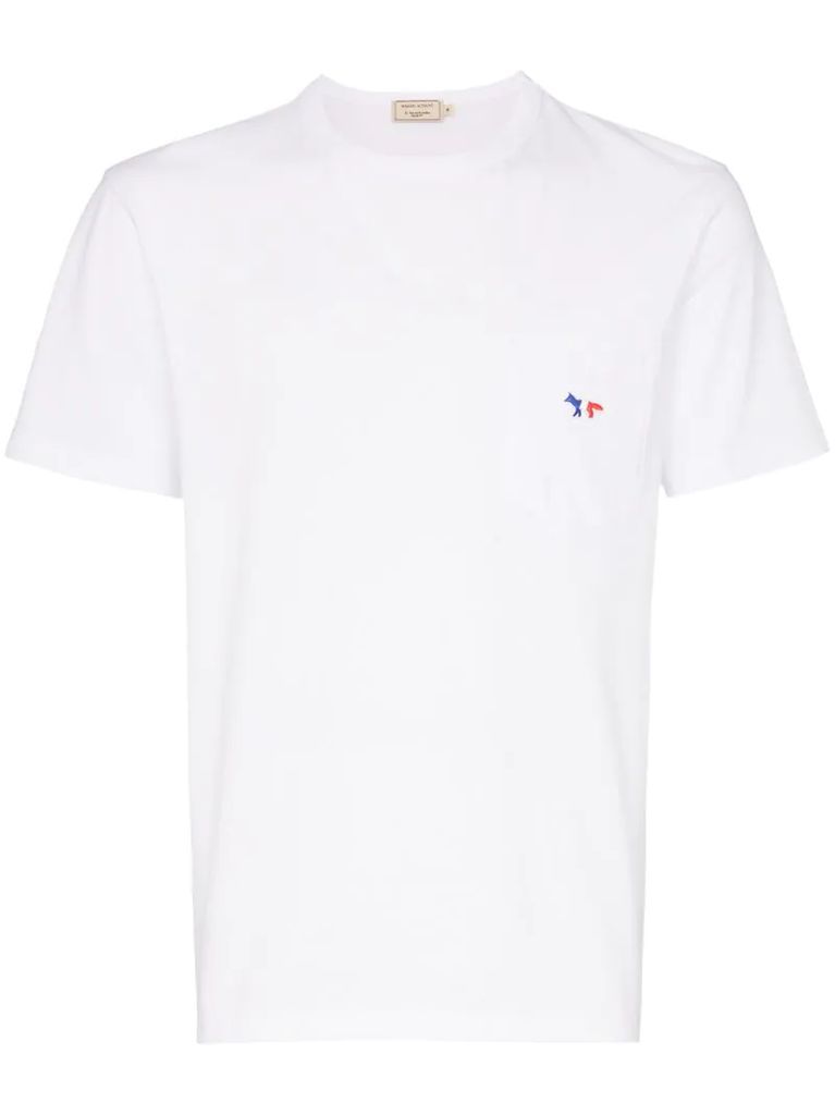 logo-embroidered one pocket T-shirt
