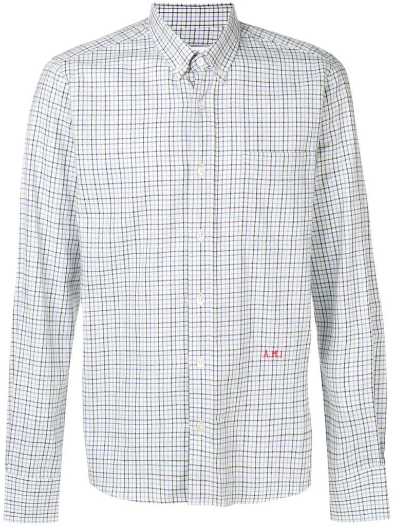 Slim Fit Button-down Shirt A.m.i Front Embroidery