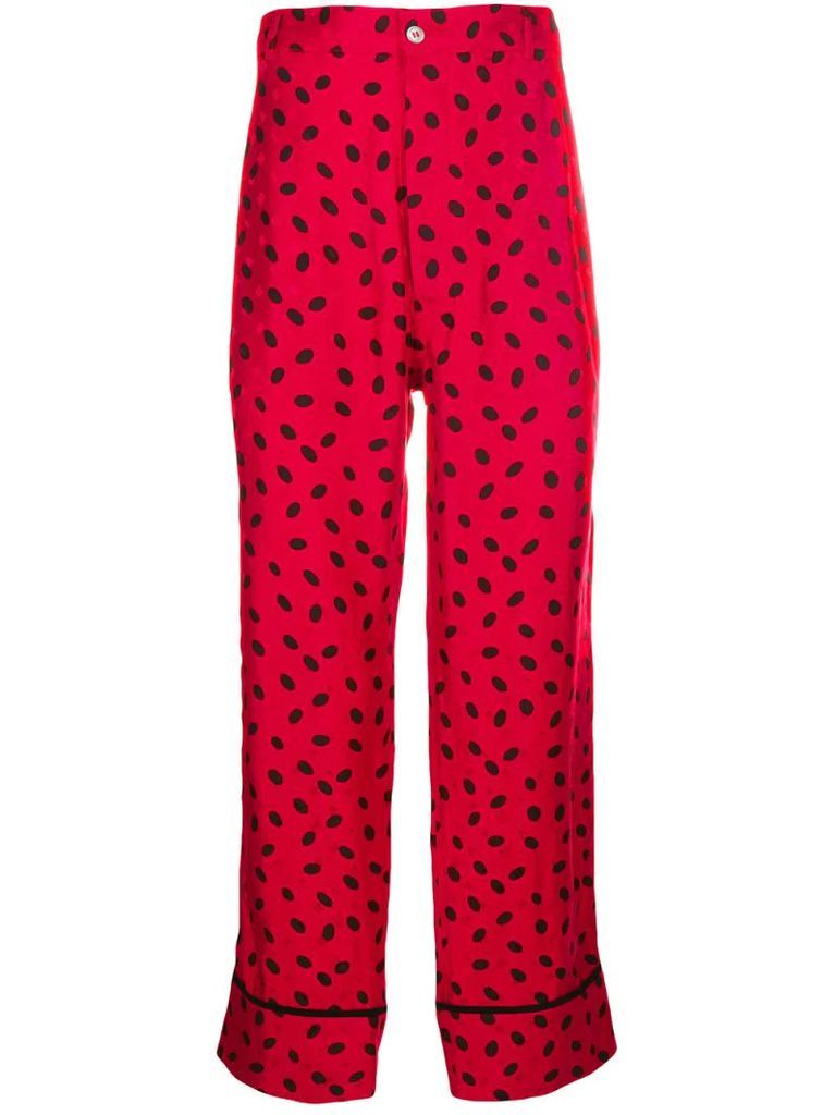 polka dot pattern trousers