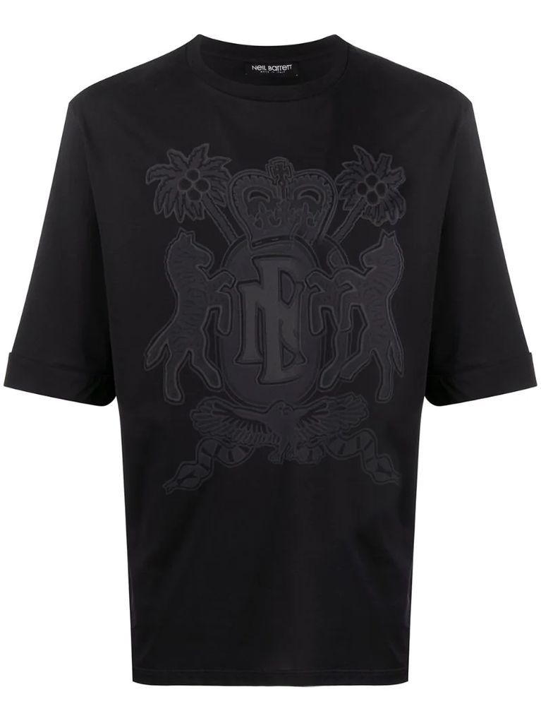 coat-of-arms print T-shirt