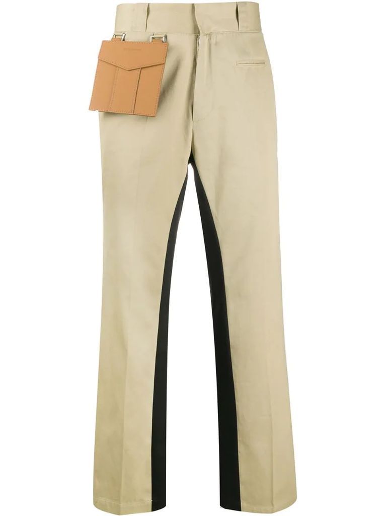 pocket straight-leg trousers