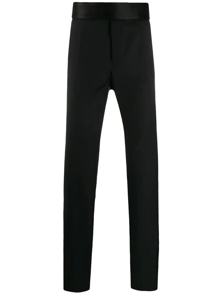 oversized waistband tailored trousers