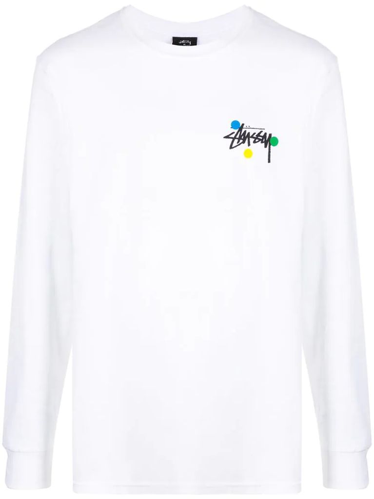Dot Collage long-sleeved T-shirt