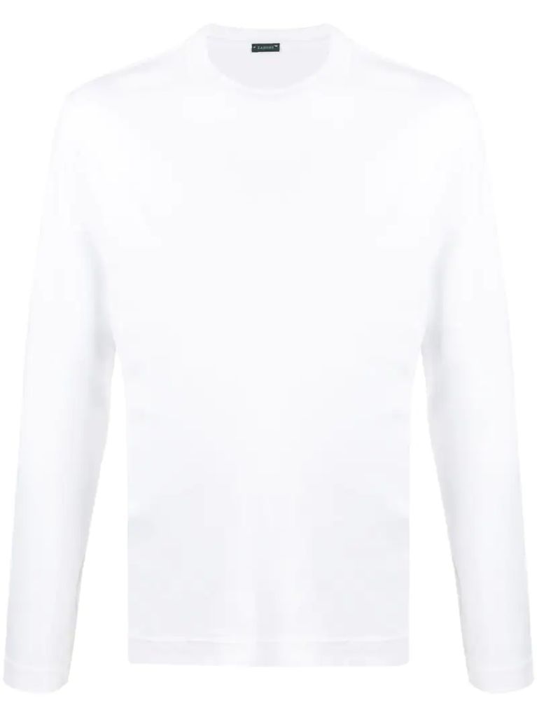 long-sleeve fitted top