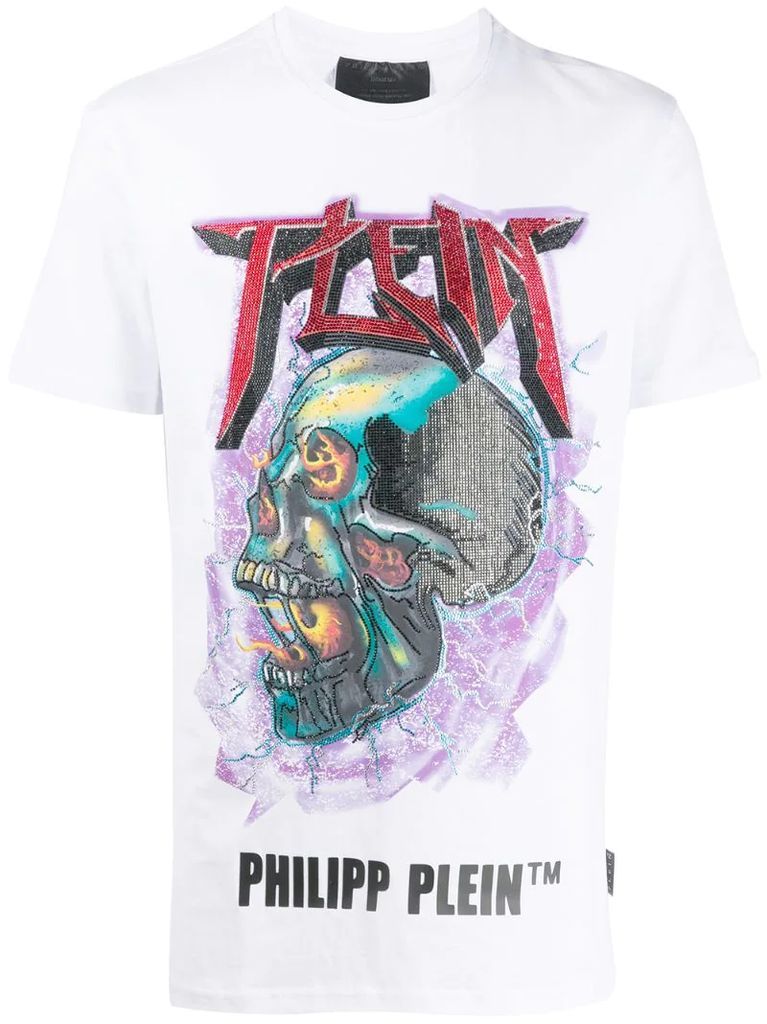 crystal skull print T-shirt