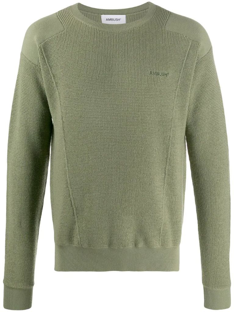 crew-neck knit sweater