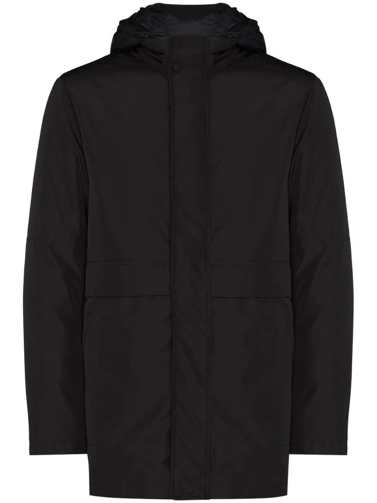 padded zip-front parka jacket