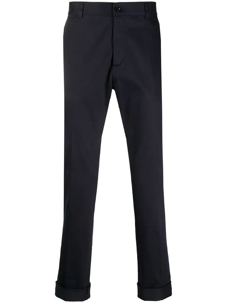 turn-up hem chino trousers