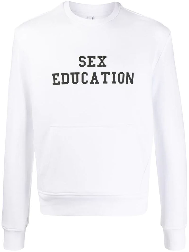 printed slogan sweatshirt