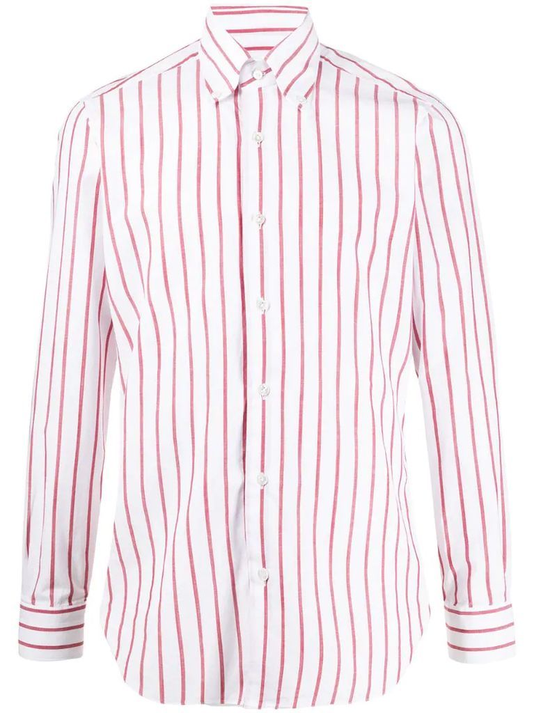 striped button shirt