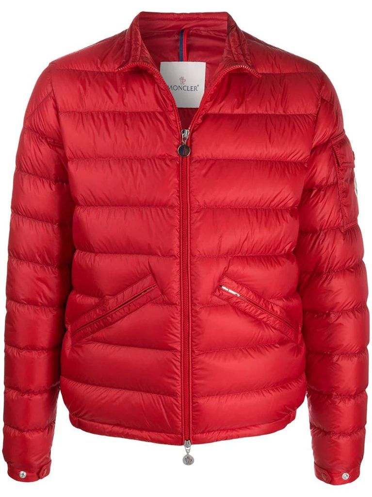 quilted zipped padded jacket