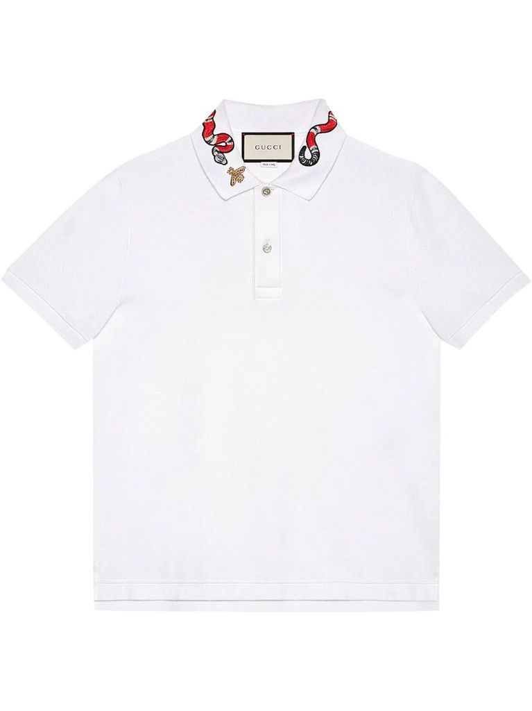 Kingsnake embroidered polo shirt