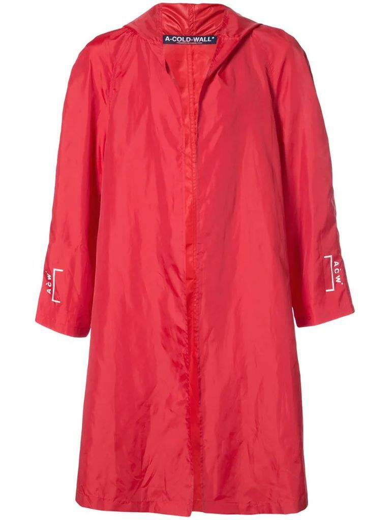 hooded raincoat