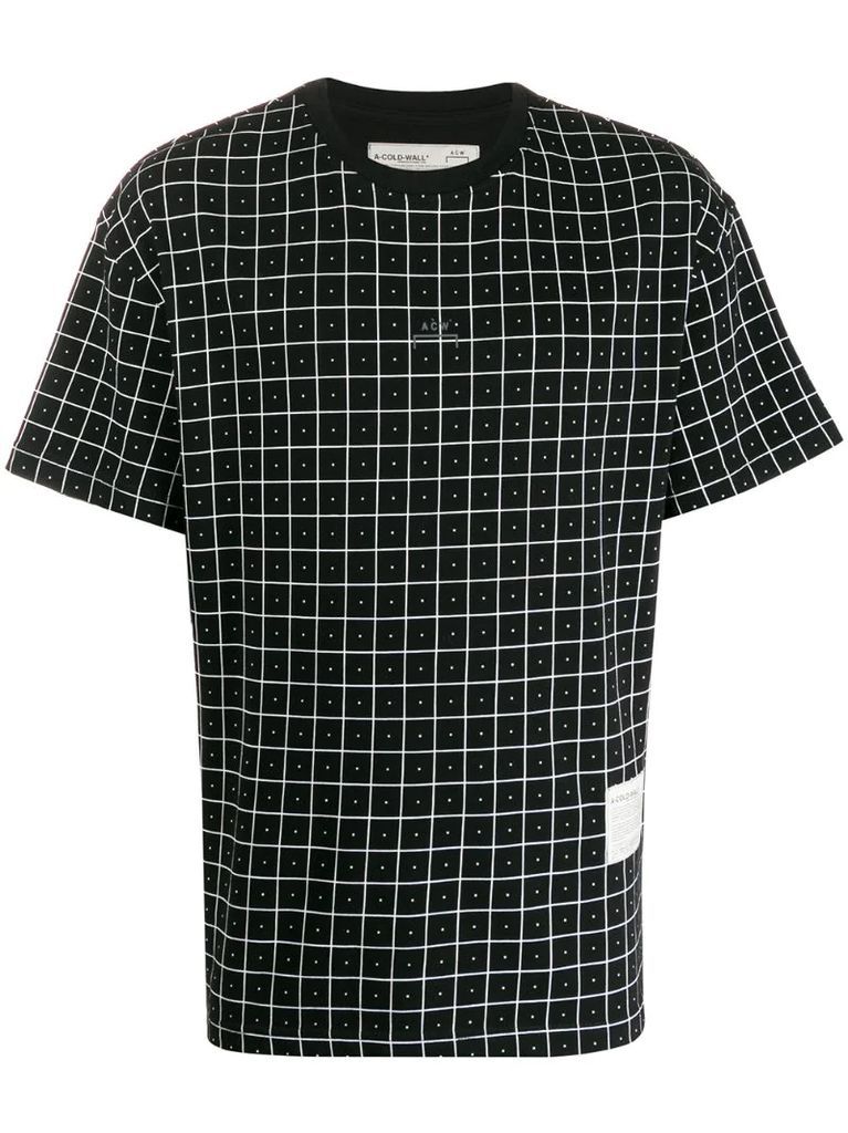 geometric check T-shirt