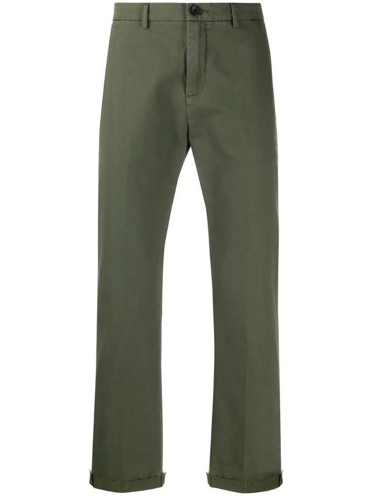 bootcut cropped chinos