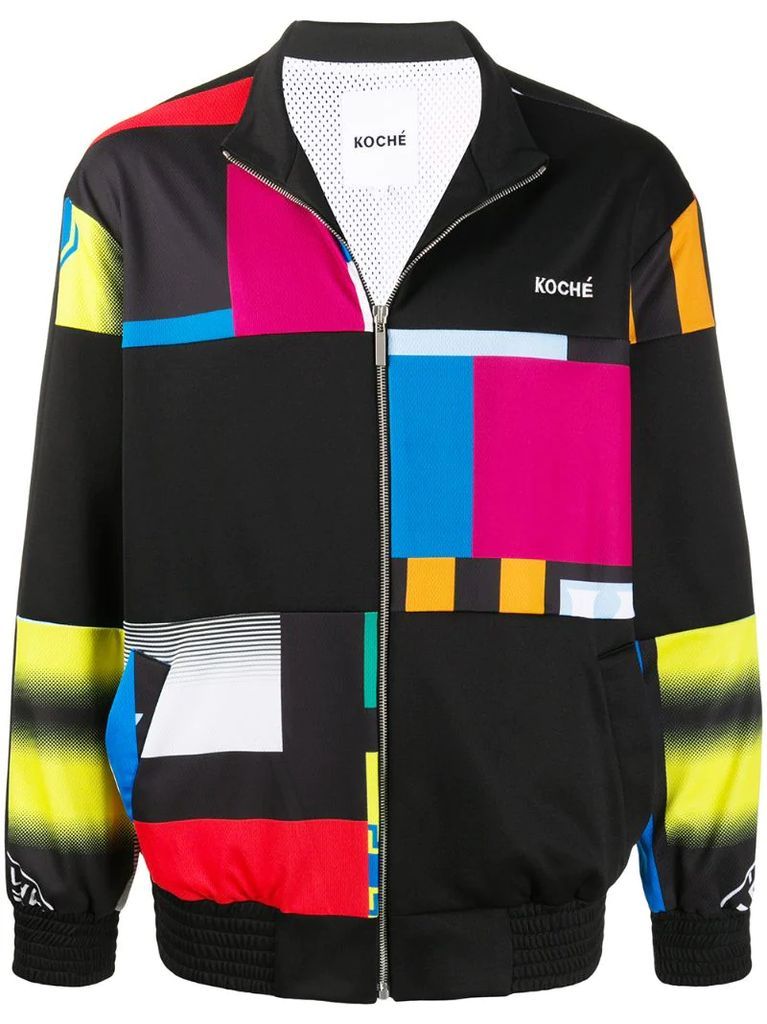 colour-block bomber jacket