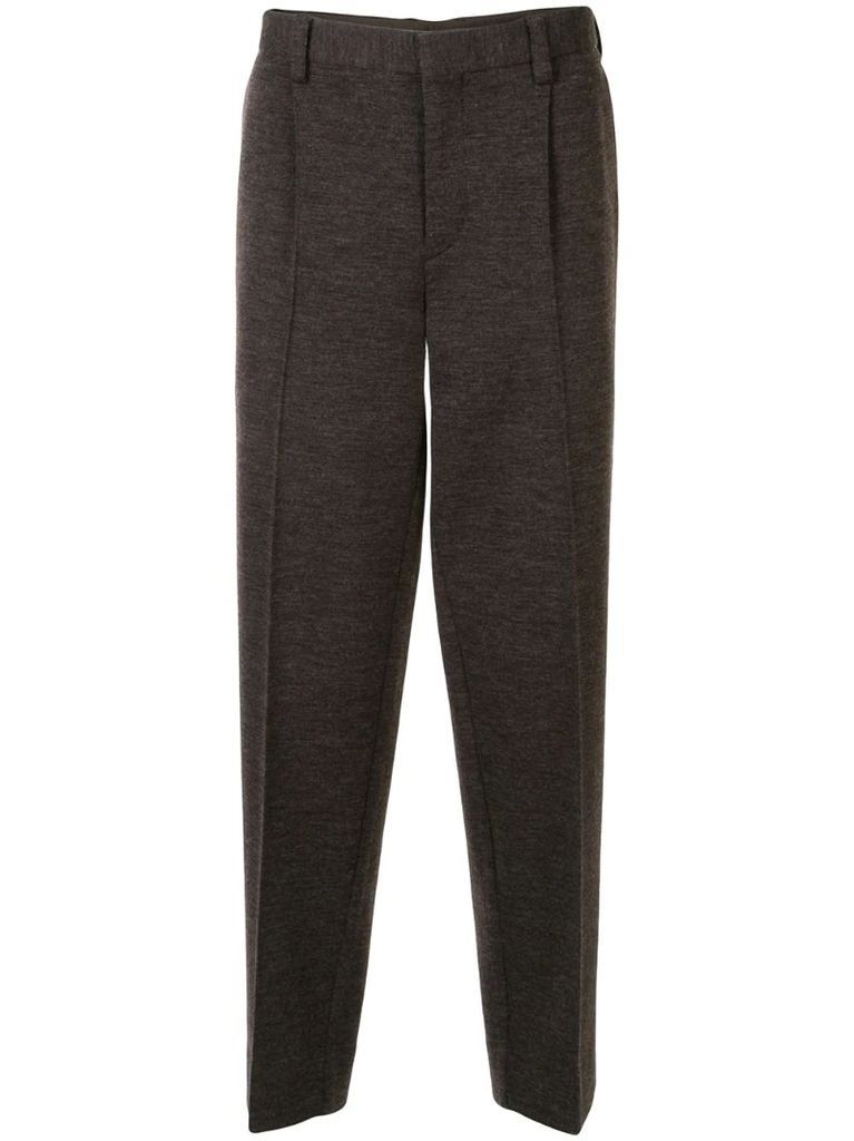 cropped knitted trousers