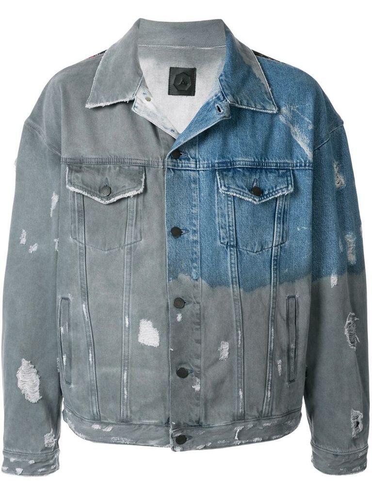 distressed denim jacket