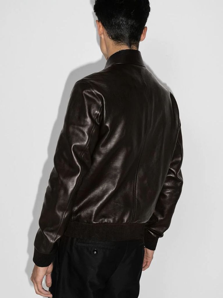 Nuvola leather biker jacket