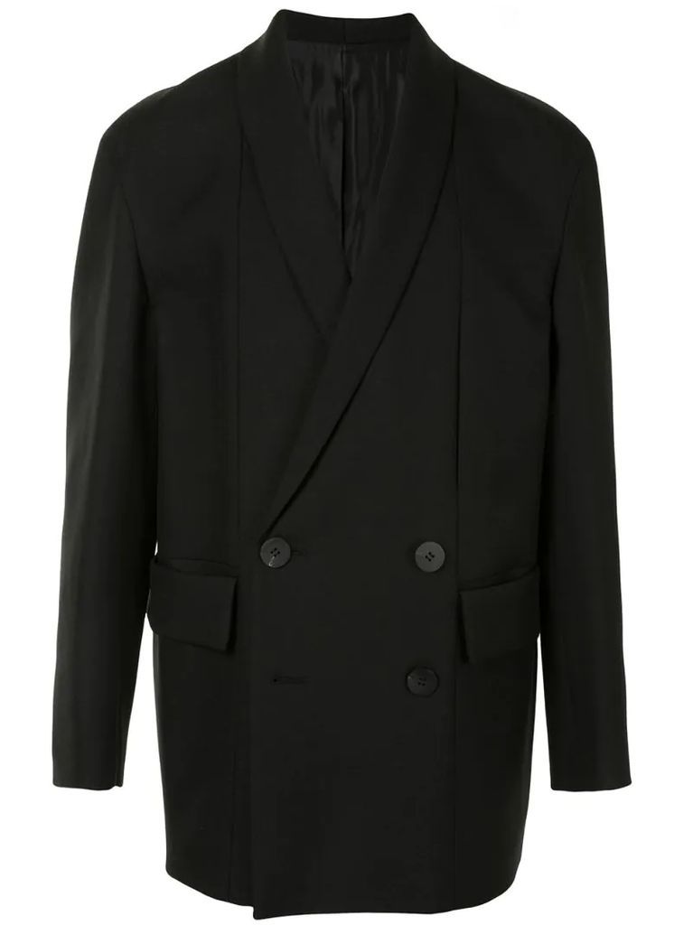double breasted structured jacket