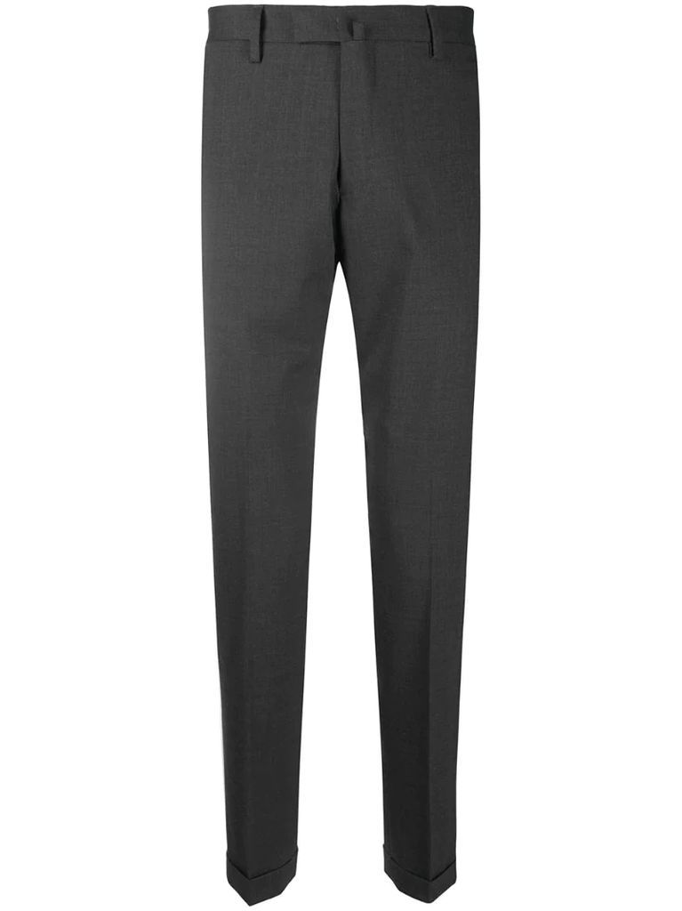 slim-fit tailored trousers