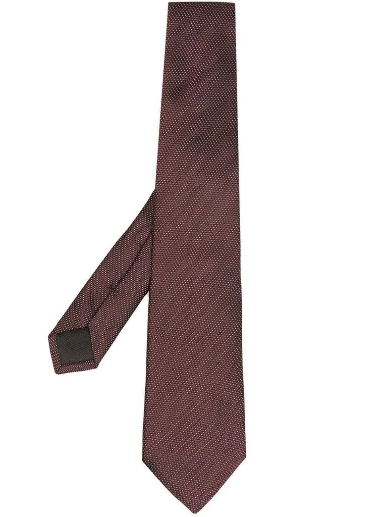 micro motif silk tie
