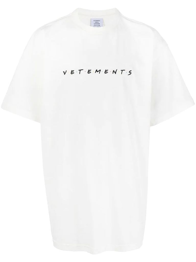 Friendly logo-embroidered cotton T-shirt