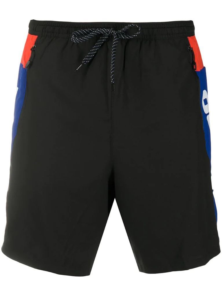 colour-block logo shorts