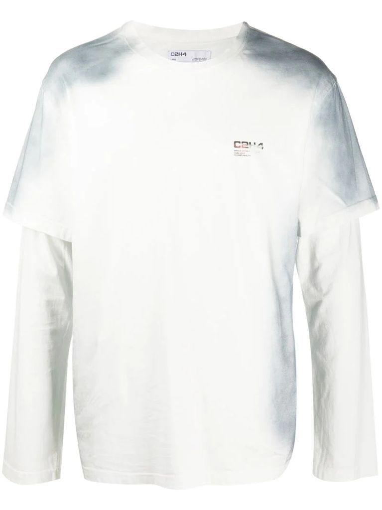 layered logo print sweatshirt