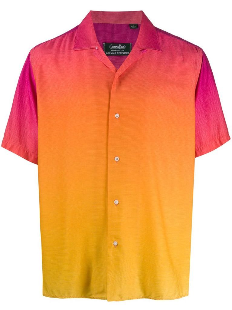 x Gitman dip-dye shirt