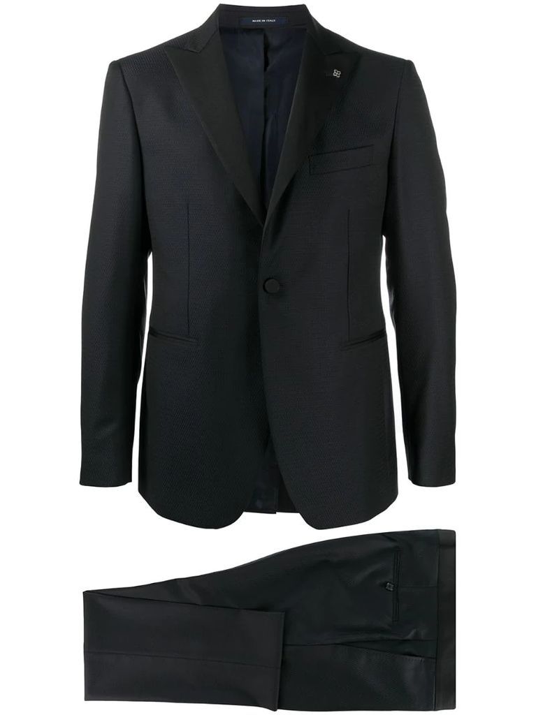 single breasted two-piece suit