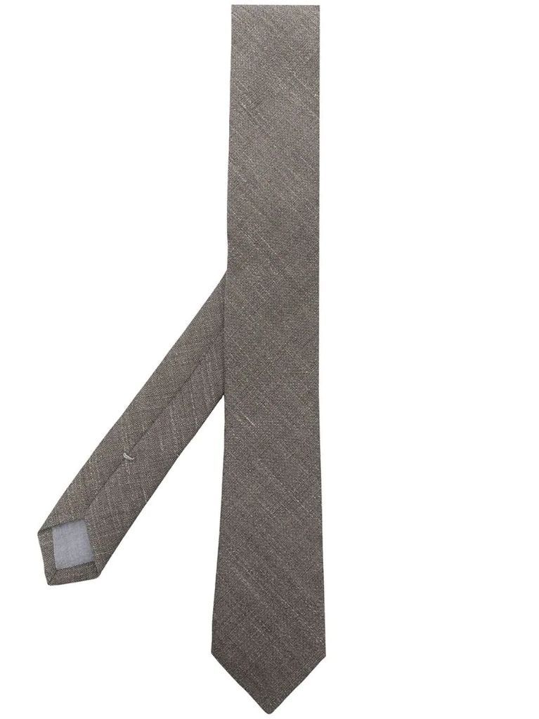 linen-blend woven tie