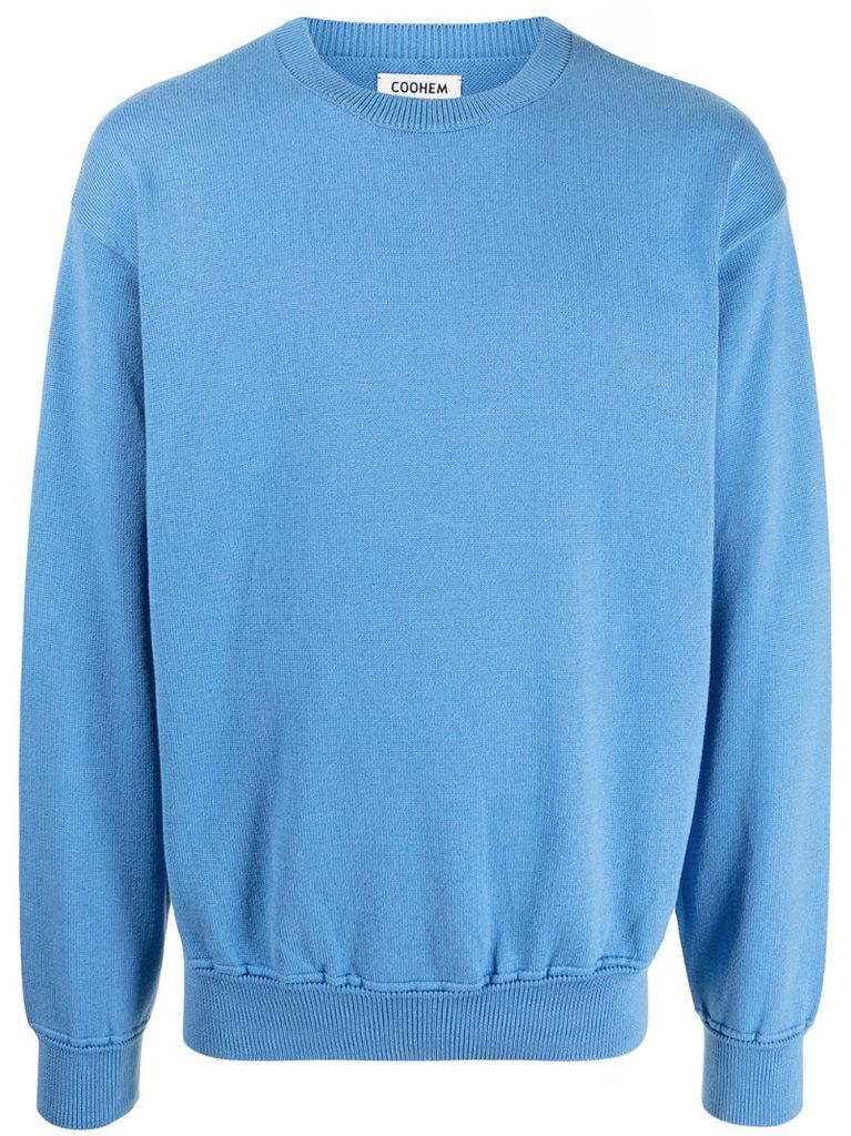 crewneck cotton-silk sweatshirt