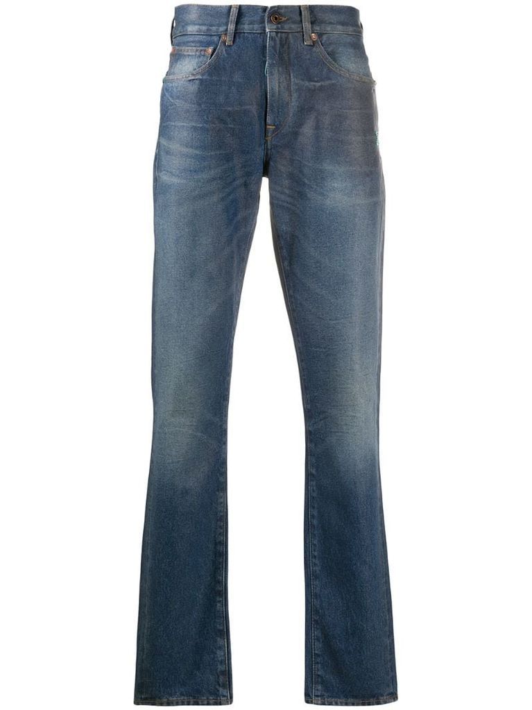 light stonewash bootcut jeans