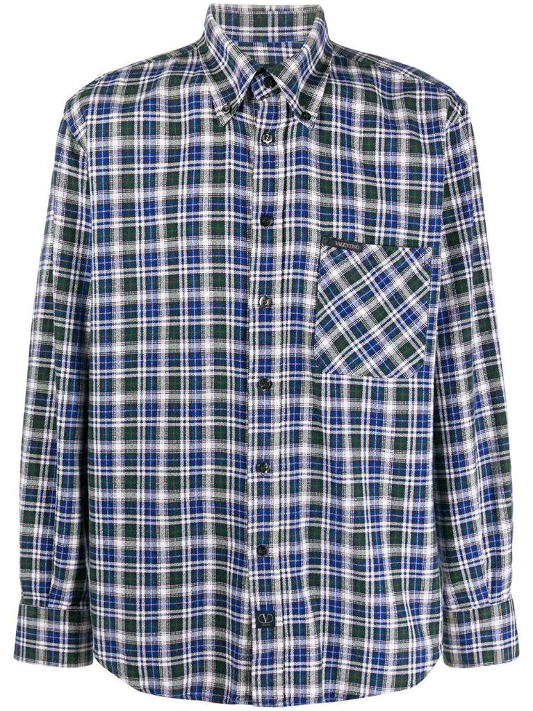 1990s checked button-down shirt