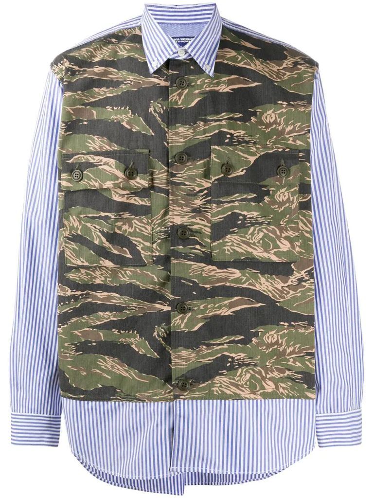 long sleeve camouflage print shirt