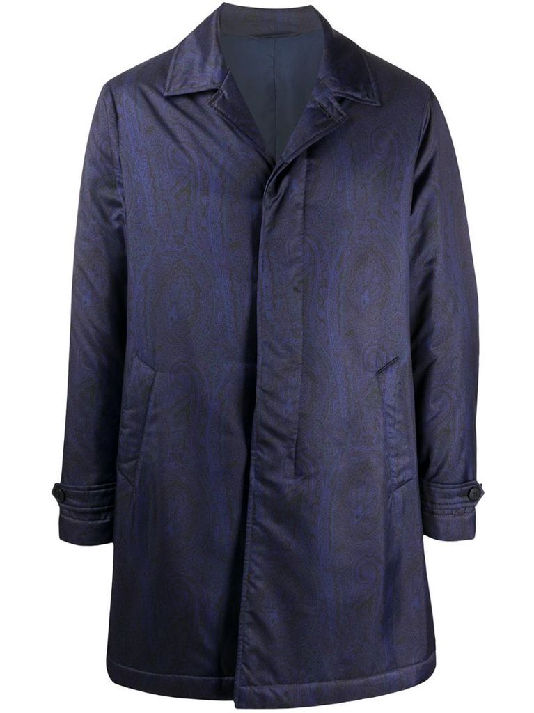 paisley print coat
